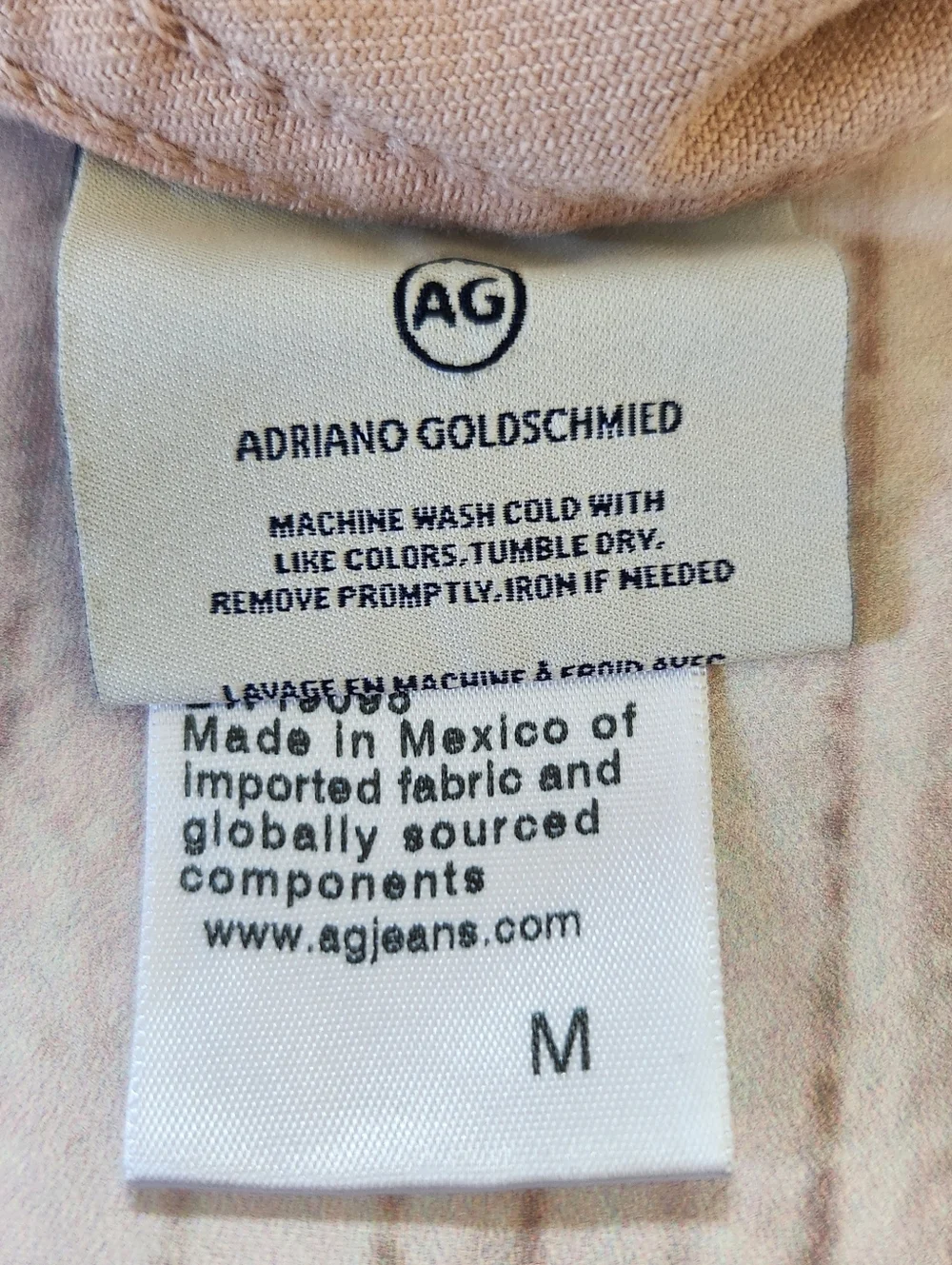 AG Adriano Goldschmied "Nancy" Denim Trucker Jacket Dusty Pink | Women's Size M - Picture 8 of 10